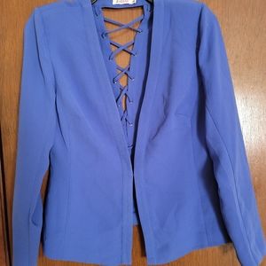 JustFab Women's Crisscross Open-Back Jacket